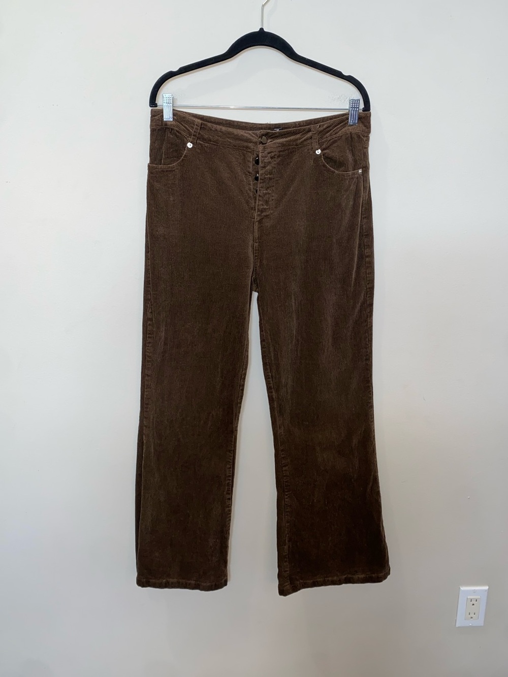 Nasty Gal Brown Corduroy Boot Cut Pants 70s Vintage Style